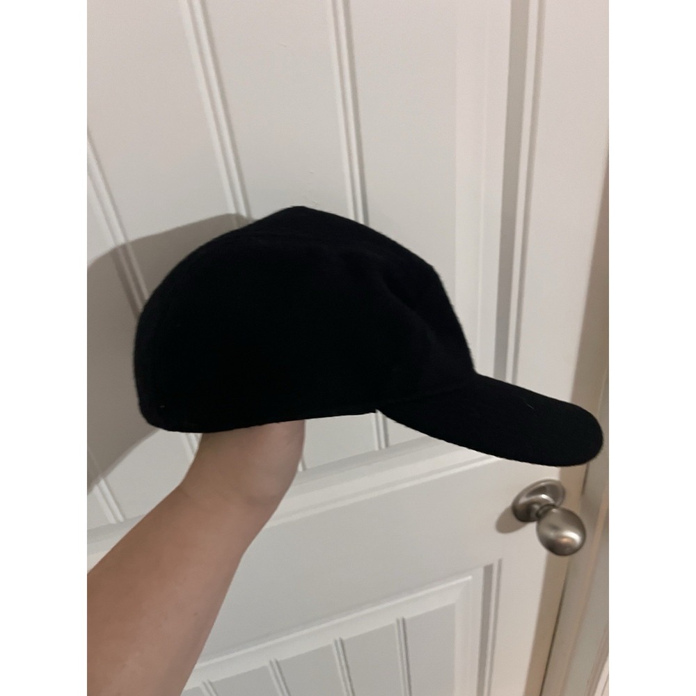 Vintage Pendleton Black Neck Flap Fitted 5 Panel Cap Hat Wool Size S 057